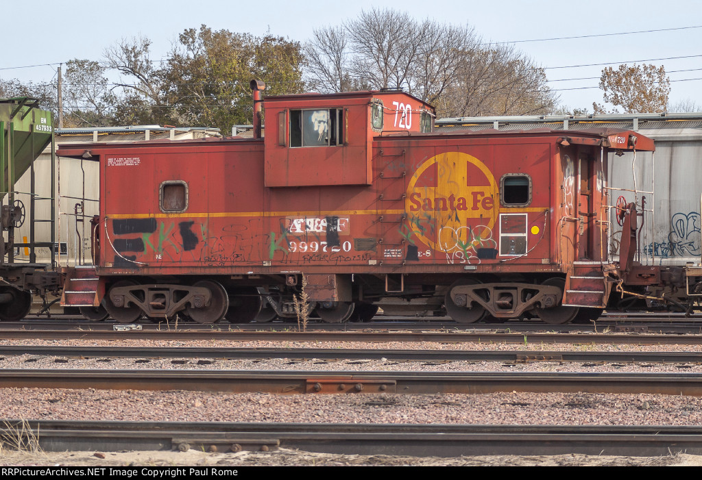 ATSF 999720 Wide Vision Caboose at the BNSF Yard